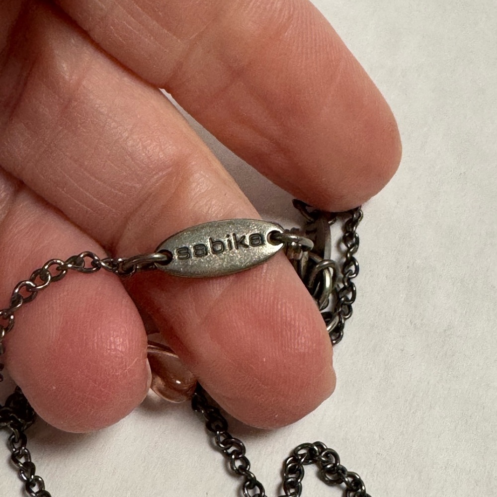 Sabika Silver Triangle Pendant Necklace - Picture 5 of 5